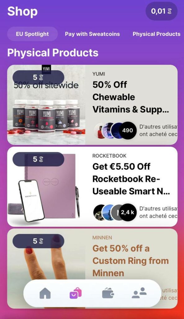 cadeau sweatcoin