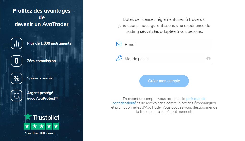 guide inscription avatrade