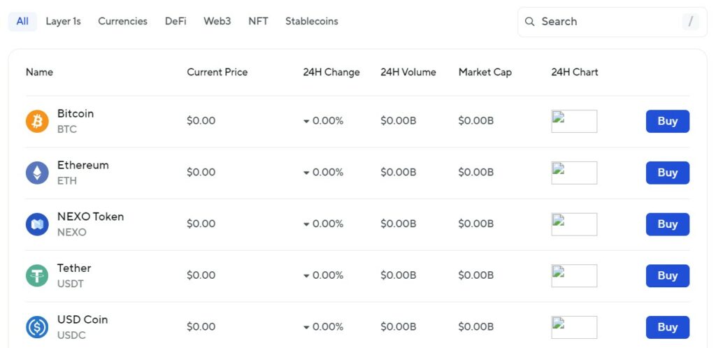 assets nexo