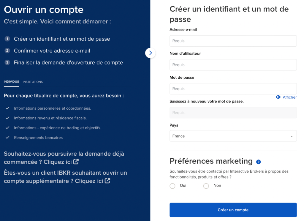 ouvrir un compte interactive brokers