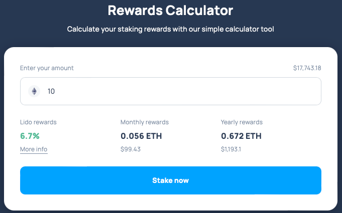 calcul intéret lido dao