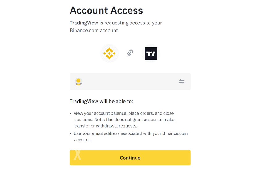 Configuration compte binance tradingview