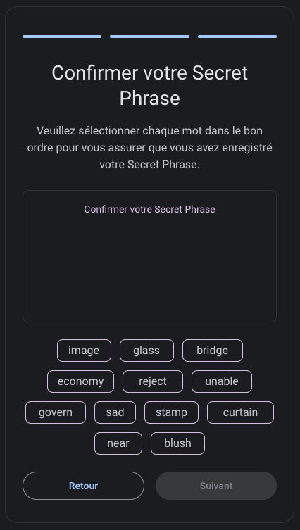 clé secrète trust wallet