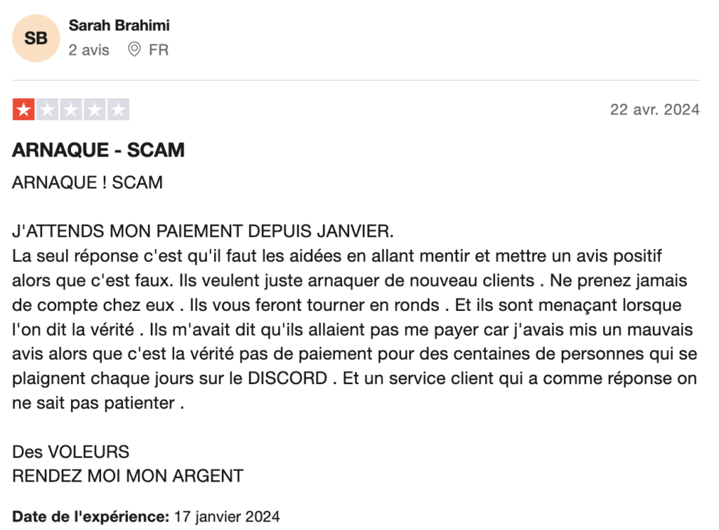 Avis d'un utilisateur de AQRE FX