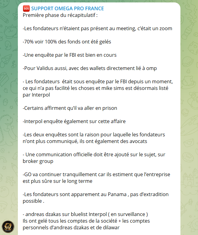 message telegram omegapro