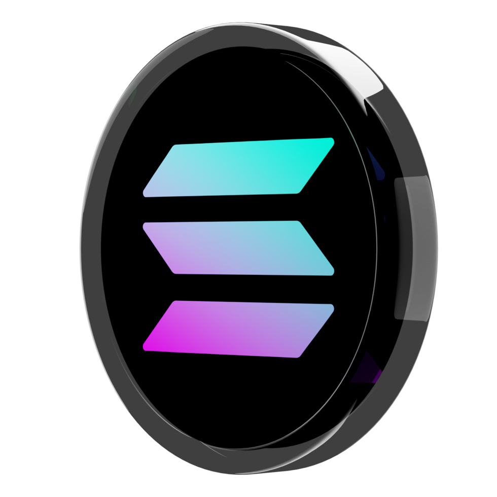 Un token noir avec le logo de Solana