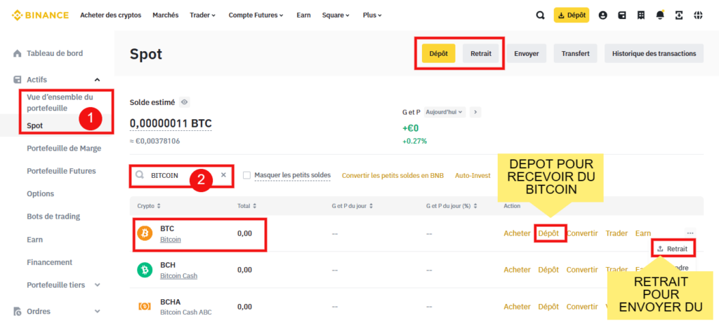 binance spot bitcoin