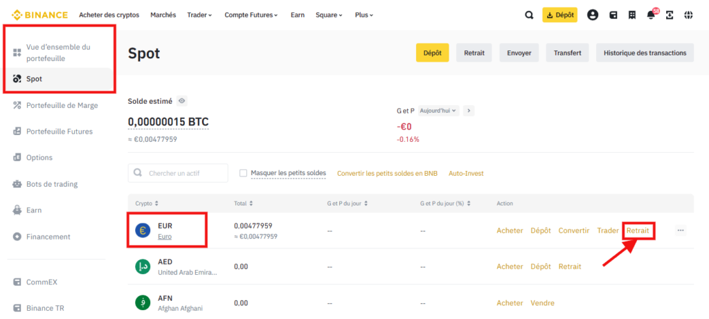 binance retrait carte bancaire