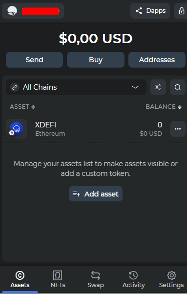 interface xdefi