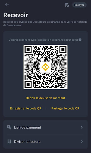 binance pay recevoir