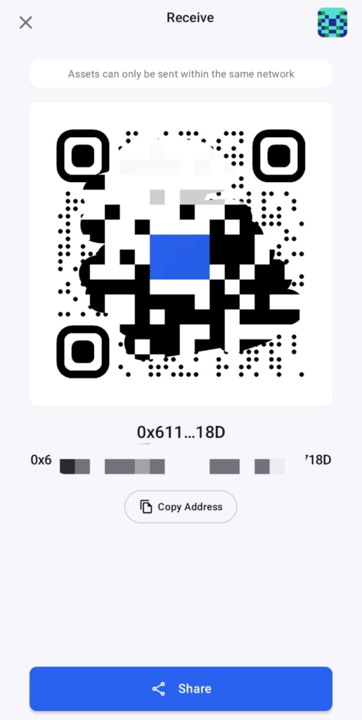 recevoir crypto zerion