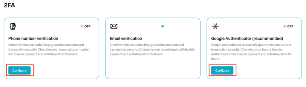 2FA protéger son compte crypto