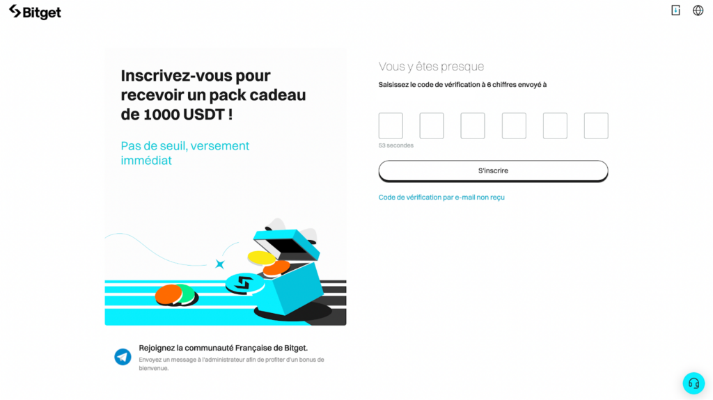 tutoriel ouvrir un compte bitget