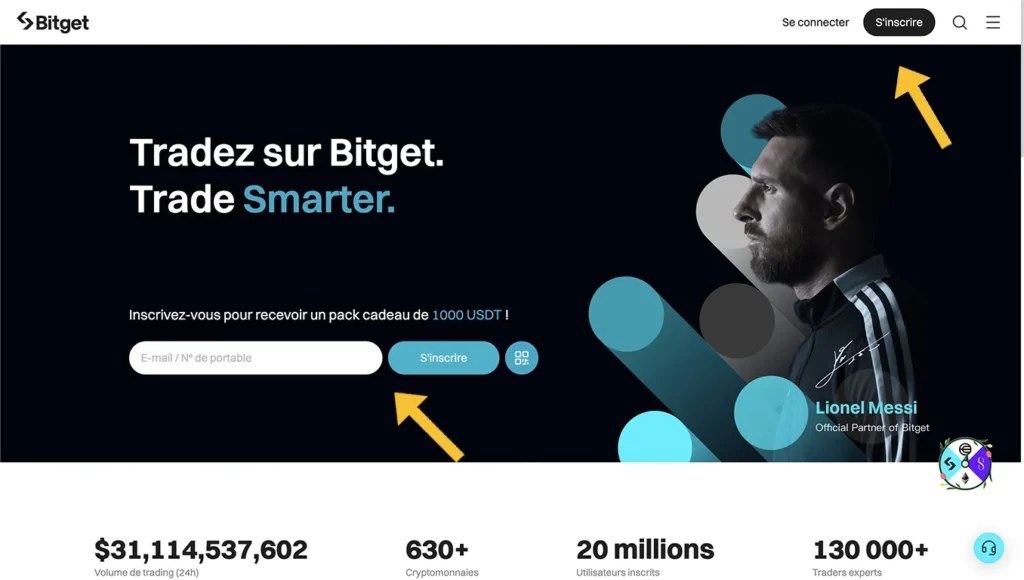 Comment s'inscrire sur Bitget