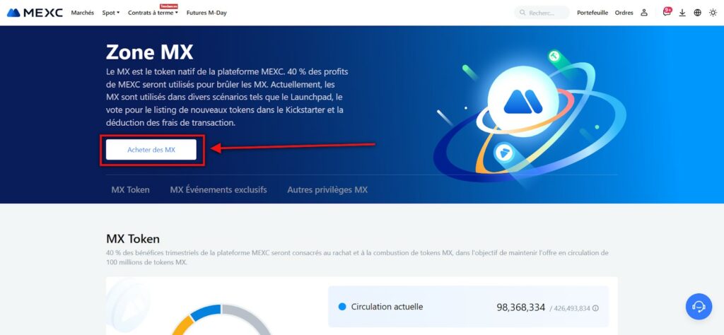 Acquérir crypto MX