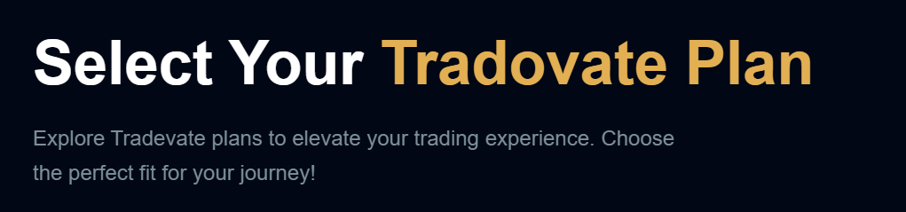 Tradovate Plan Trading