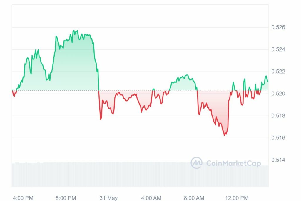 Graphique prix Ripple XRP 31 Mai