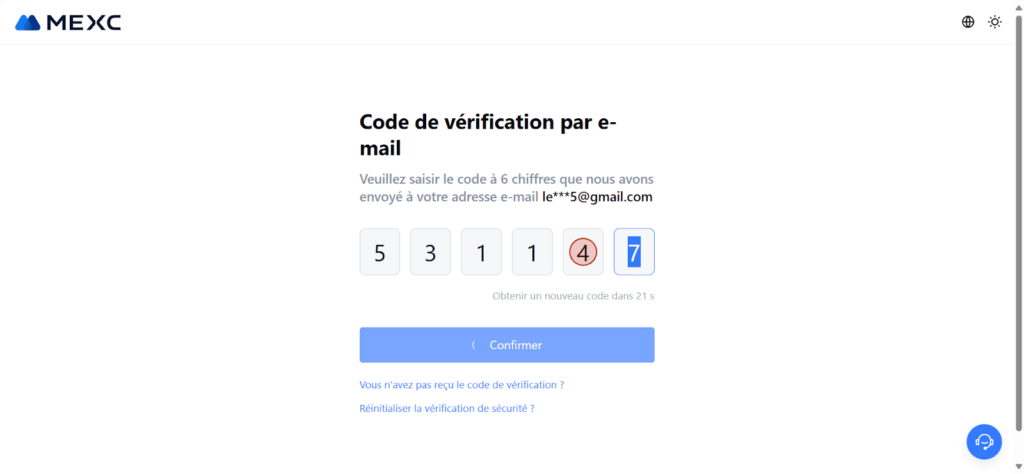 vérification compte mexc