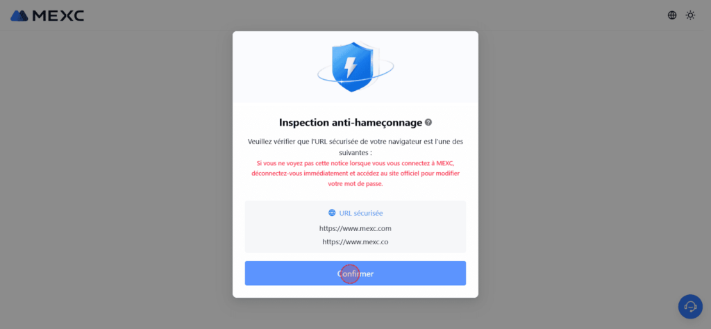etapes a suivre inscription mexc