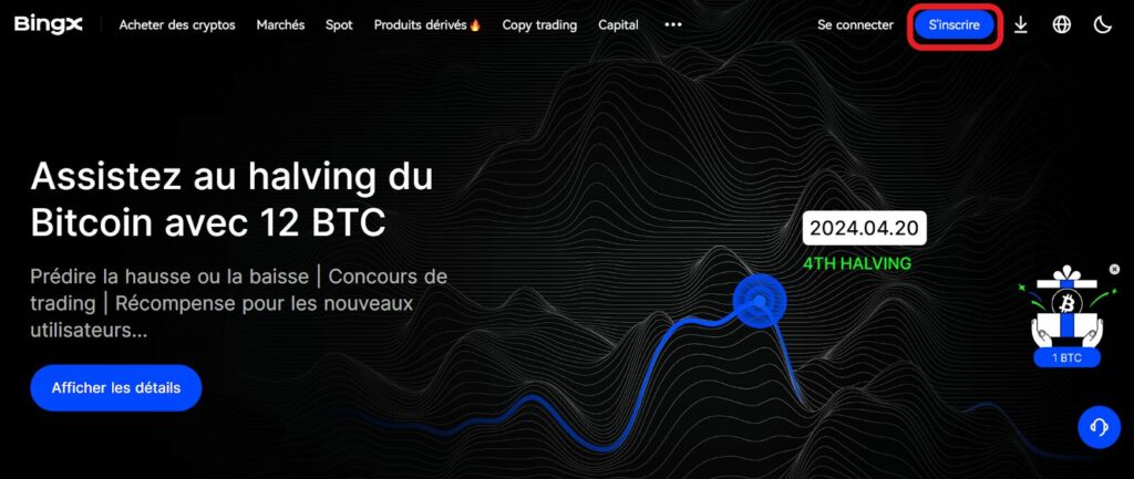 comment s'inscrire sur Bingx