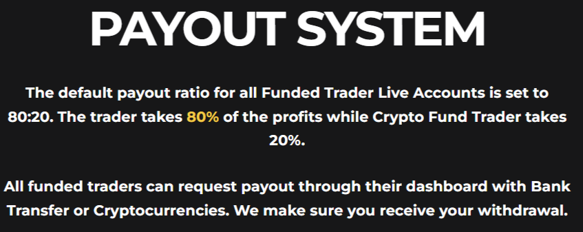 Paiement et retrait sur Crypto Fund Trader