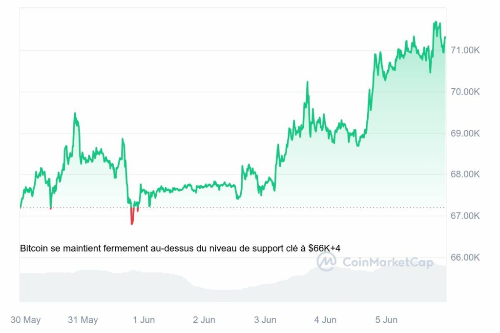 Graphique Bitcoin prix evolution