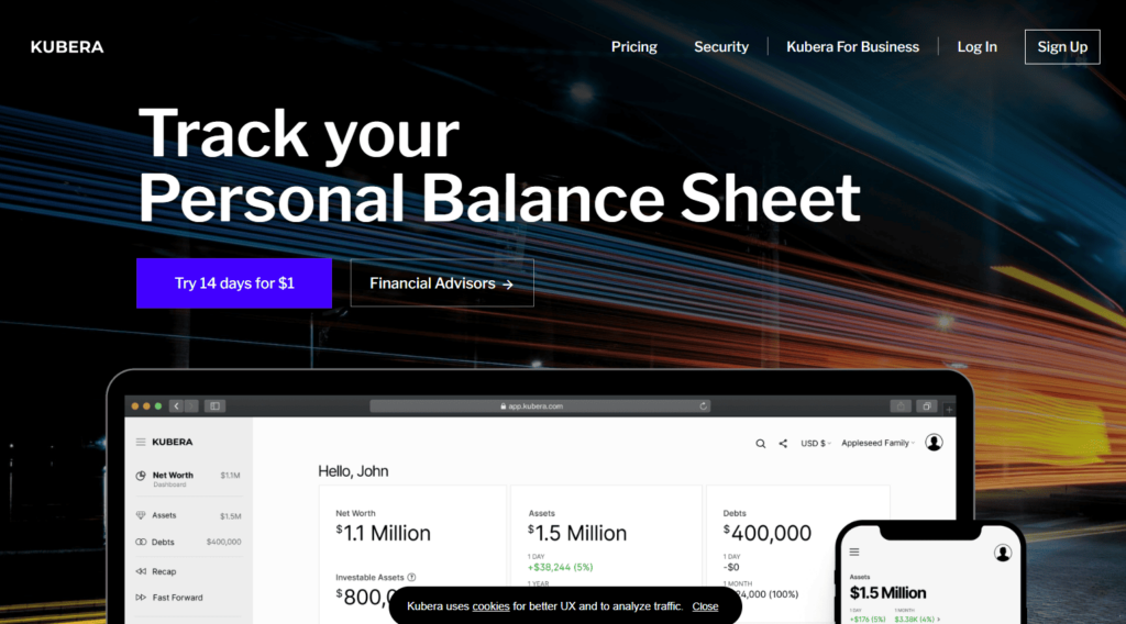 Kubera track crypto