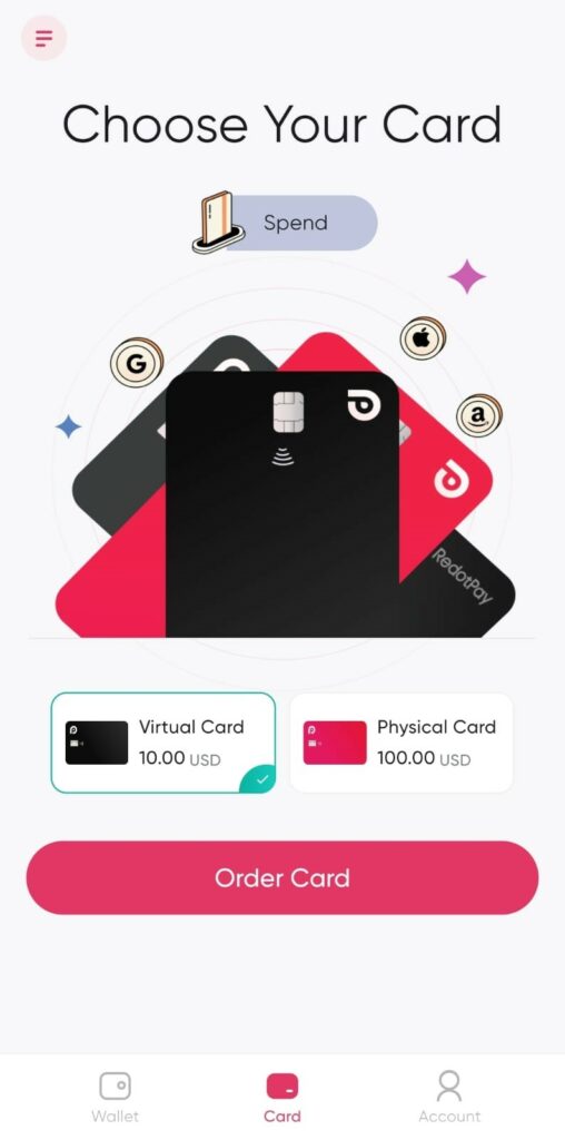 Comment commander une carte RedotPay