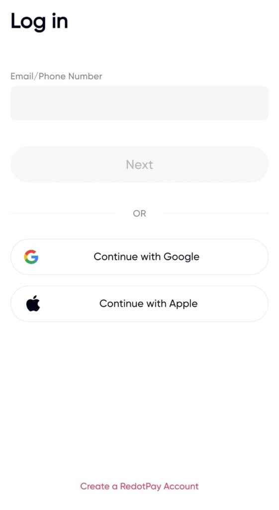 comment ouvrir un compte sur RedotPay
