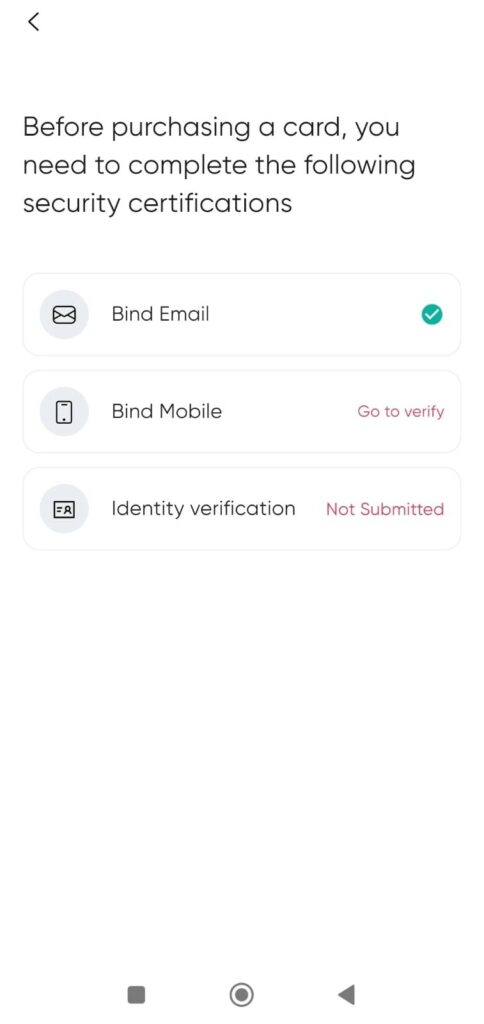 demande de carte sur RedotPay