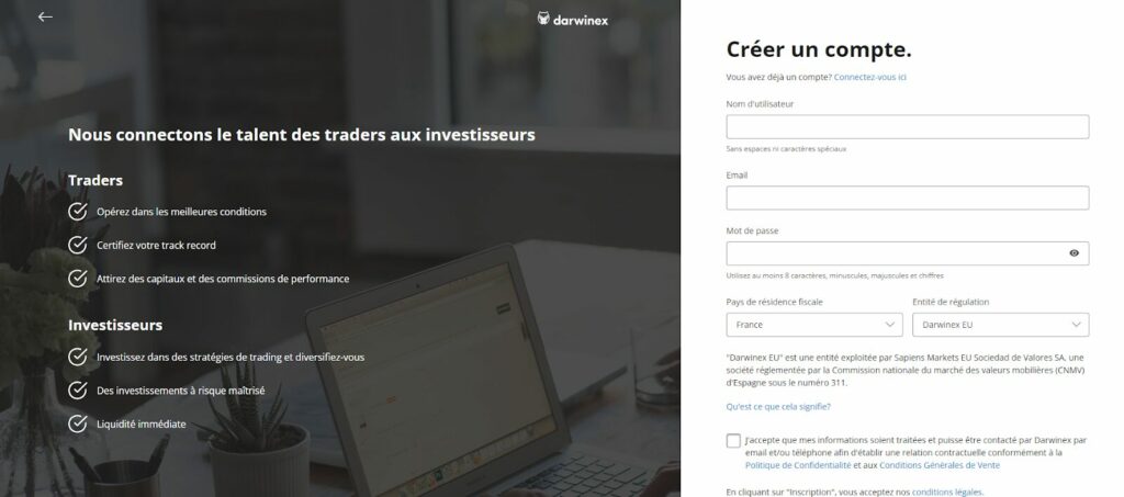 Comment ouvrir un compte chez Darwinex