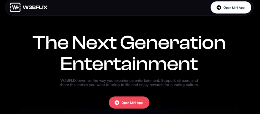 W3BFLIX plateforme de divertissement Web3