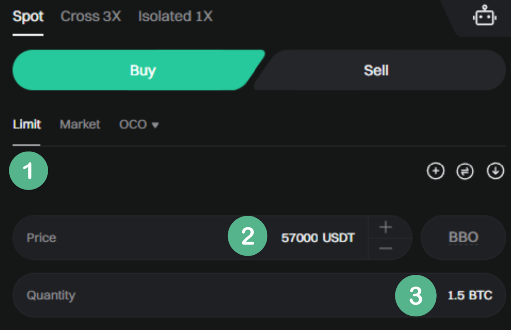 guide ordre limit crypto