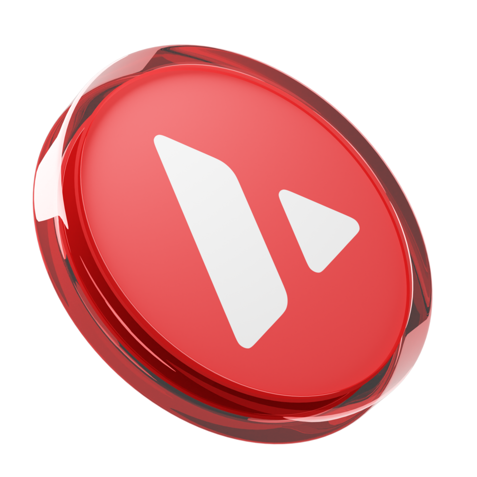 jeton avax avalanche rouge et blanc sur fond blanc