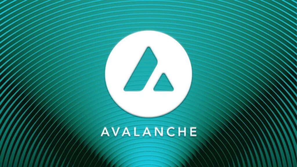 avalanche  avax logo vert et blanc degradé de noir et vert