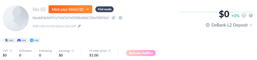 Les étapes à suivre pour mint votre Web3 ID