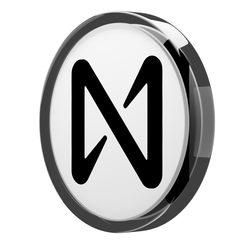 coin NEAR protocol noir et blanc sur fond blanc