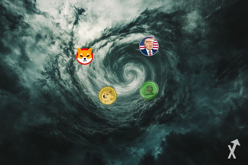 memecoins shiba doge trump