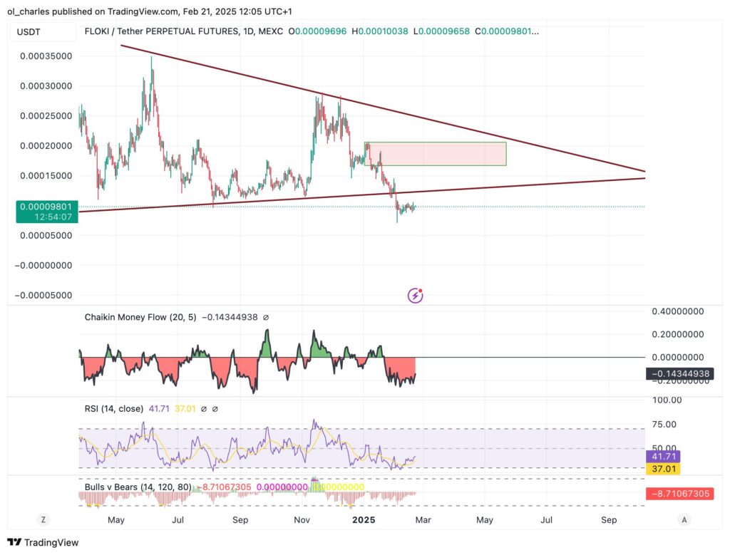 graphique de FLOKI en 3 H