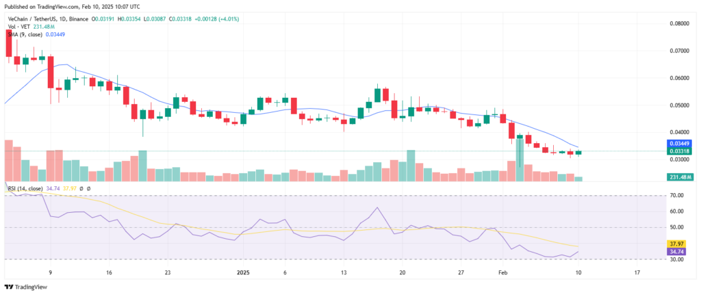 Analyse technique du prix de la crypto VetChain