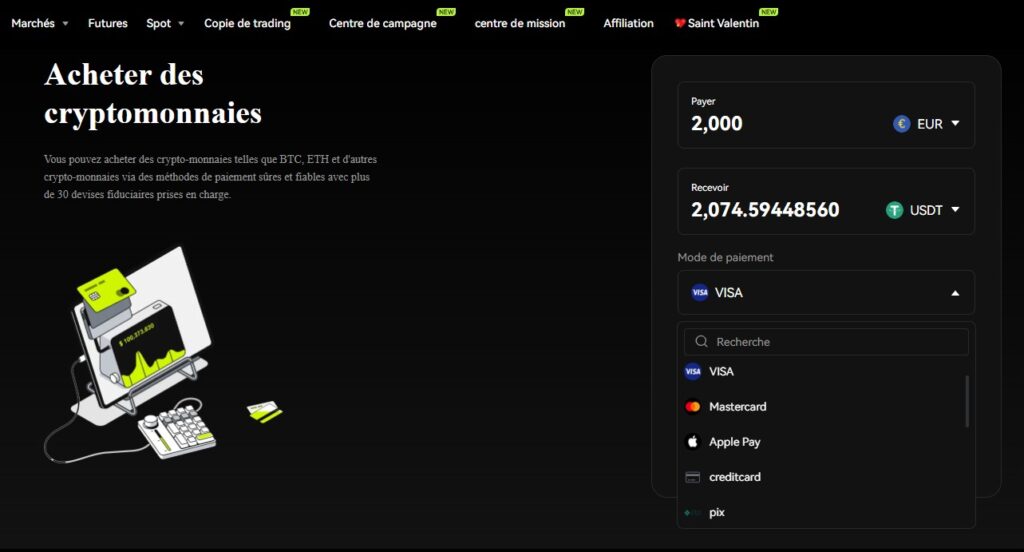 Achat cryptomonnaies