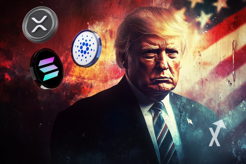 cover trump stratégie XRP SOL et ADA