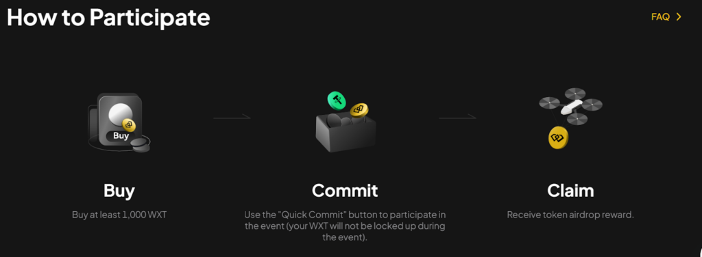 We-Launch pour gagner des Airdrops sur Weex