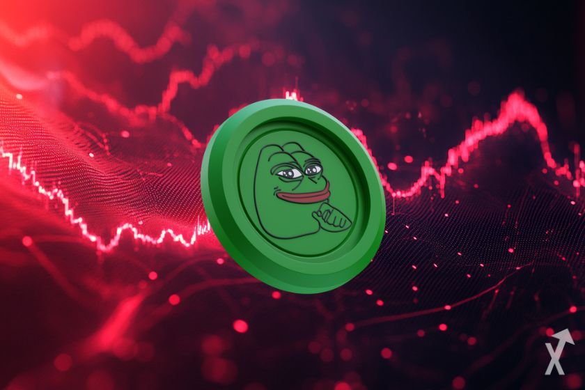 pepe memecoin en baisse