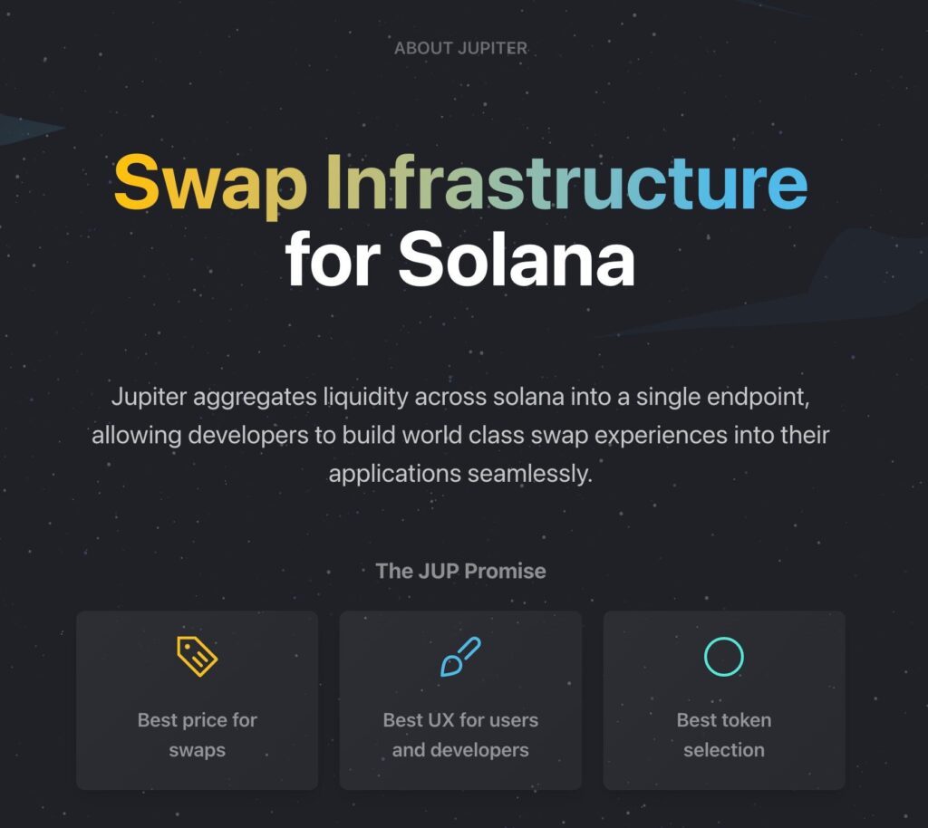 Infrastructure swap pour Solana