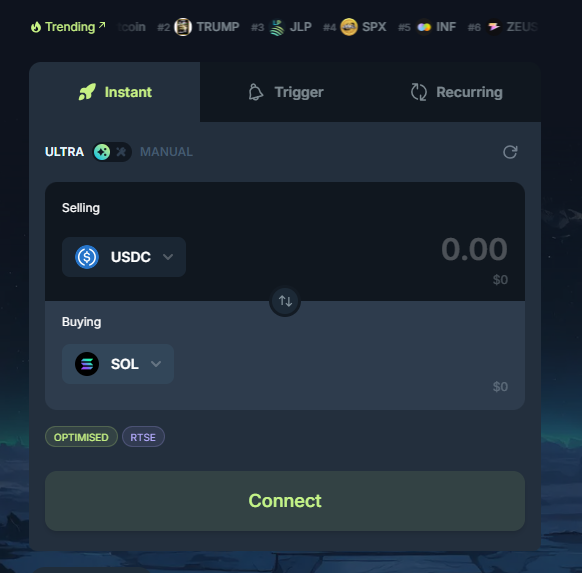 Effectuer son premier swap sur Jupiter