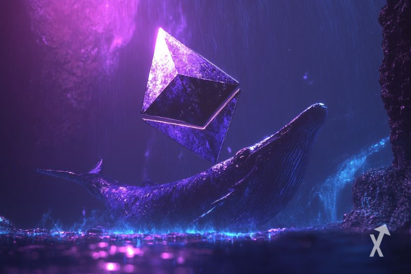 Une baleine sous le logo Ethereum