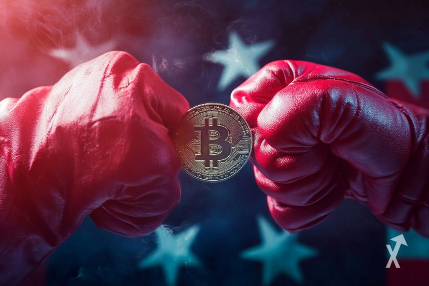 Bitcoin au milieu d'un combat