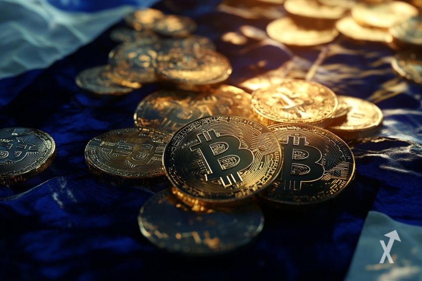 Bitcoin sur le drapeau Salvador