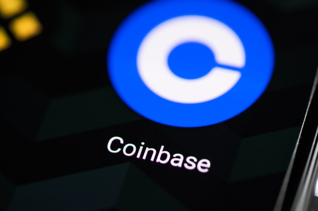 L'application Coinbase sur smartphone